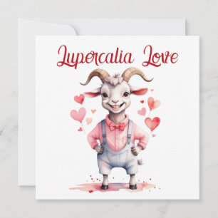 Lupercalia Liebe Süße Ziegenherzen Valentinstag Feiertagskarte