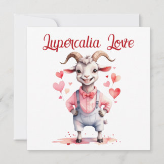 Lupercalia Liebe Süße Ziegenherzen Valentinstag Feiertagskarte
