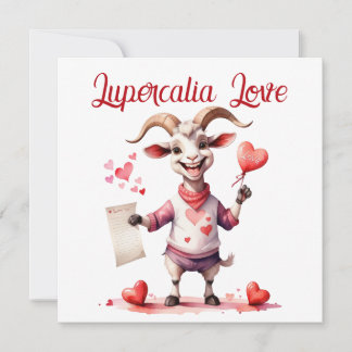 Lupercalia Love Sweet Goat Hearts Valentine's Day Feiertagskarte