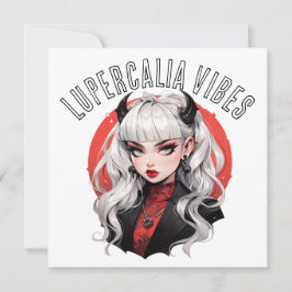 Lupercalia Vibes Gothic Demon Girl Valentine's Day Feiertagskarte