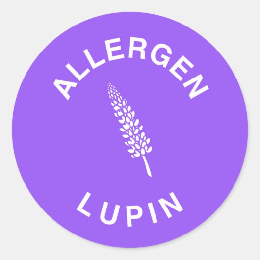 Lupin Allergen Warning Runder Aufkleber (Vorderseite)