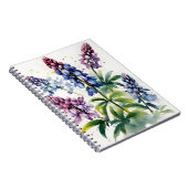 Lupin - Aquarellblumen Notizblock (Rechte Seite)