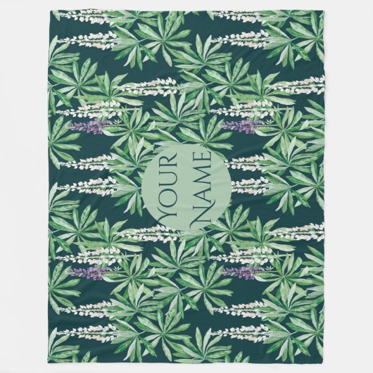 Lupin-Blume Fleecedecke (Vorderseite)