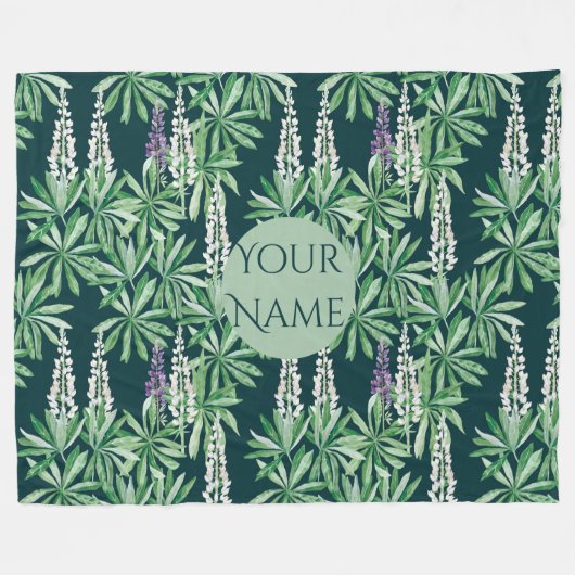 Lupin-Blume Fleecedecke (Vorderseite (Horizontal))