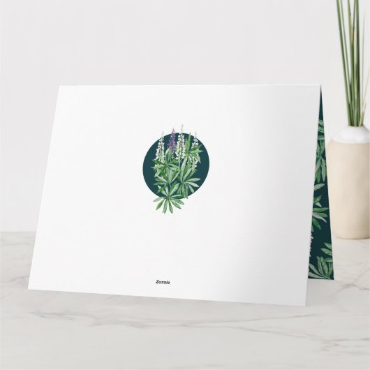 Lupin-Blume Karte (Rückseite)