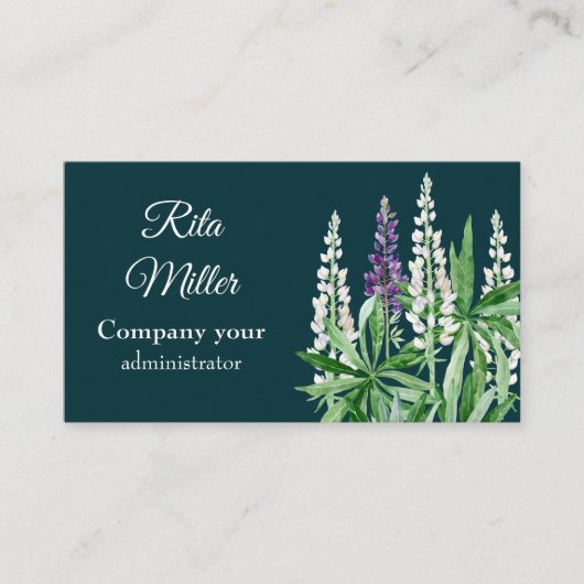Lupin-Blume Visitenkarte (Vorderseite)