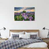 Lupin Field in Neuseeland Leinwanddruck (Insitu (Schlafzimmer))
