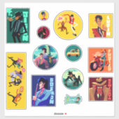 Lupin III 12 sticker set (Blatt)