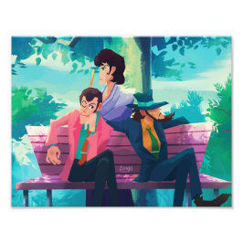Lupin III the third bench boys print Fotodruck