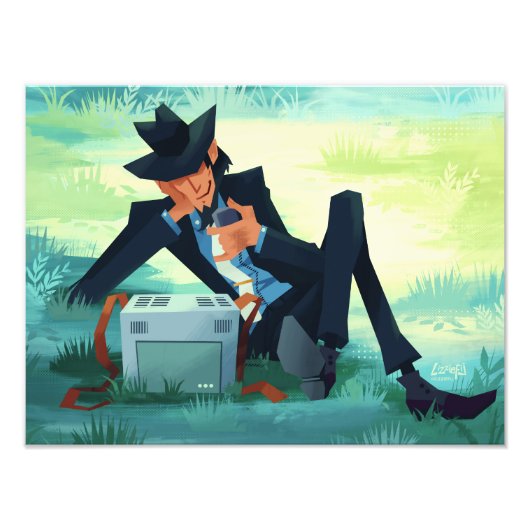 Lupin III the third lounging jigen print Fotodruck (Vorne)