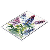 Lupin - Watercolor flowers Notizblock (Linke Seite)