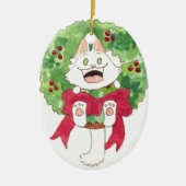 Lupin-Wreath-Ornament Keramikornament (Vorne)