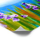 Lupine auf einer Graswiese Poster (Ecke)