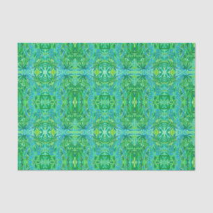 Lupine Blume Bohemisch Arabesque Muster Green Ti Seidenpapier