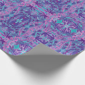 Lupine Blume Bohemisch Arabesque Muster Violet Geschenkpapier (Ecke)