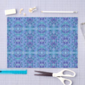 Lupine Blume Bohemisch Boho Arabesque Muster Blau Seidenpapier (Handwerk)