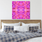 Lupine Blume Bohemisch Boho Arabesque Muster Pink Leinwanddruck (Insitu (Schlafzimmer))