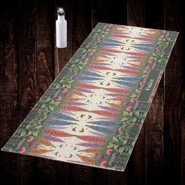 Lupine-Blume Butterfett Vintage Floral-Monogramm Yogamatte