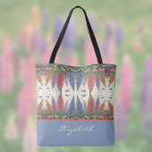 Lupine Blume in Butterfellen Vintag Monogramm Tasche