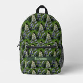 Lupine Blume Naturmuster Personalisiert Bedruckter Rucksack (Vorderseite)