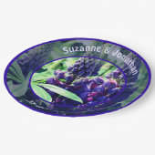 Lupine Blume Personalisiert Hochzeit Pappteller (Schrägansicht)