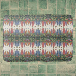 Lupine Blume Schmetterlinge Vintages Blumenmuster Badematte