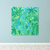 Lupine-Blume, Sommer-Wildblumen Blumenbemalung Leinwanddruck (Insitu (Holzboden))