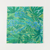 Lupine-Blume, Sommer-Wildblumen Blumenbemalung Wandteppich (Vorderseite (Horizontal))