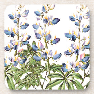 Lupine-BlumenBlumen-botanischer Korken-Untersetzer Untersetzer