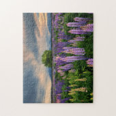 Lupine-Feld in Neuseeland Puzzle (Vertikal)