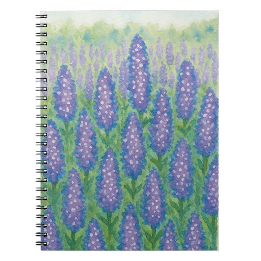 Lupine Field Watercolor Notizblock (Vorderseite)