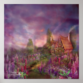 Lupine Hütte Art Poster/Print Poster