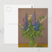 Lupine in Vase Postkarte (Vorne/Hinten)