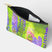 Lupine Malerei Original Wildblume Kunst Zubehörtasche (Offen)