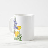 Lupine-Mohnblumen-Tasse Kaffeetasse (Vorderseite Links)