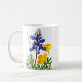 Lupine-Mohnblumen-Tasse Kaffeetasse (Links)