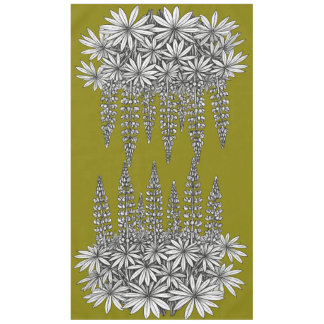 Lupine Mustard Yellow Botanical Tablecloth Tischdecke
