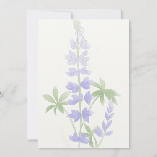 Lupine Ombre Einladung (Rückseite)