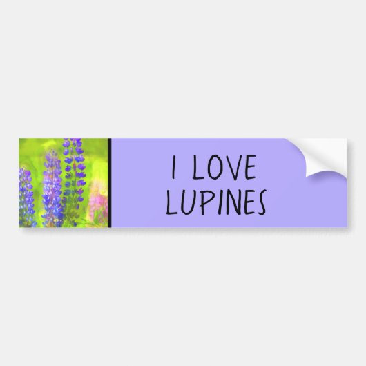Lupine Painting - Originelle Blume Kunst Autoaufkleber (Vorne)