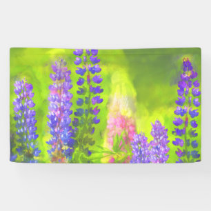 Lupine Painting - Originelle Blume Kunst Banner