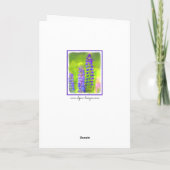 Lupine Painting - Originelle Blume Kunst Karte (Rückseite)