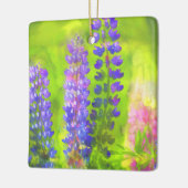 Lupine Painting - Originelle Blume Kunst Keramikornament (Links)