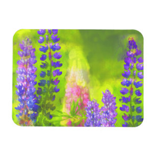 Lupine Painting - Originelle Blume Kunst Magnet