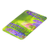Lupine Painting - Originelle Blume Kunst Magnet (Linke Seite)