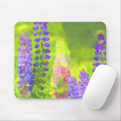 Lupine Painting - Originelle Blume Kunst Mousepad (Mit Mouse)
