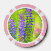 Lupine Painting - Originelle Blume Kunst Pokerchips (Rückseite)