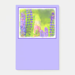 Lupine Painting - Originelle Blume Kunst Post-it Klebezettel