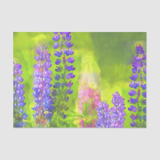 Lupine Painting - Originelle Blume Kunst Seidenpapier (Vorderseite)