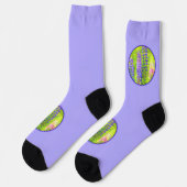 Lupine Painting - Originelle Blume Kunst Socken (Linkes Detail)