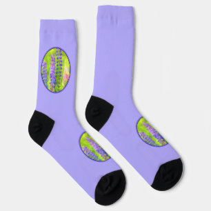 Lupine Painting - Originelle Blume Kunst Socken